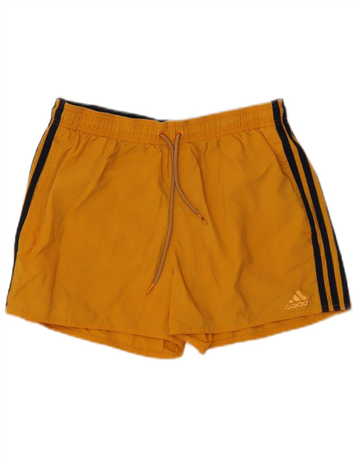 Adidas Short de bain homme en nylon jaune moyen