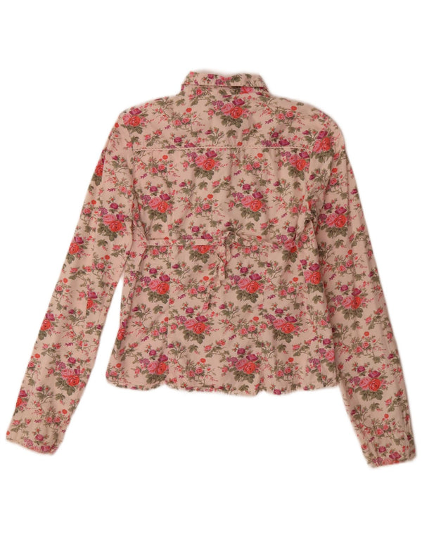 Benetton Chemise Fille 11-12 ans XL Rose Floral Coton