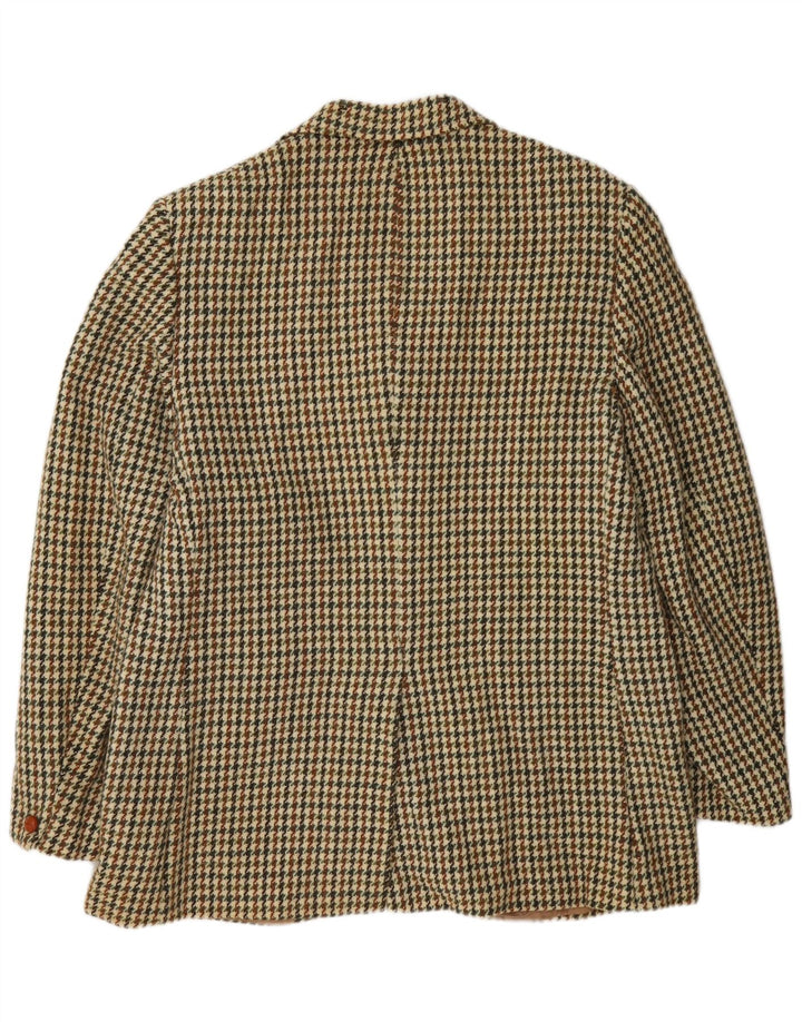 Harris Tweed Veste blazer longue pour homme UK 38 pied-de-poule vert moyen