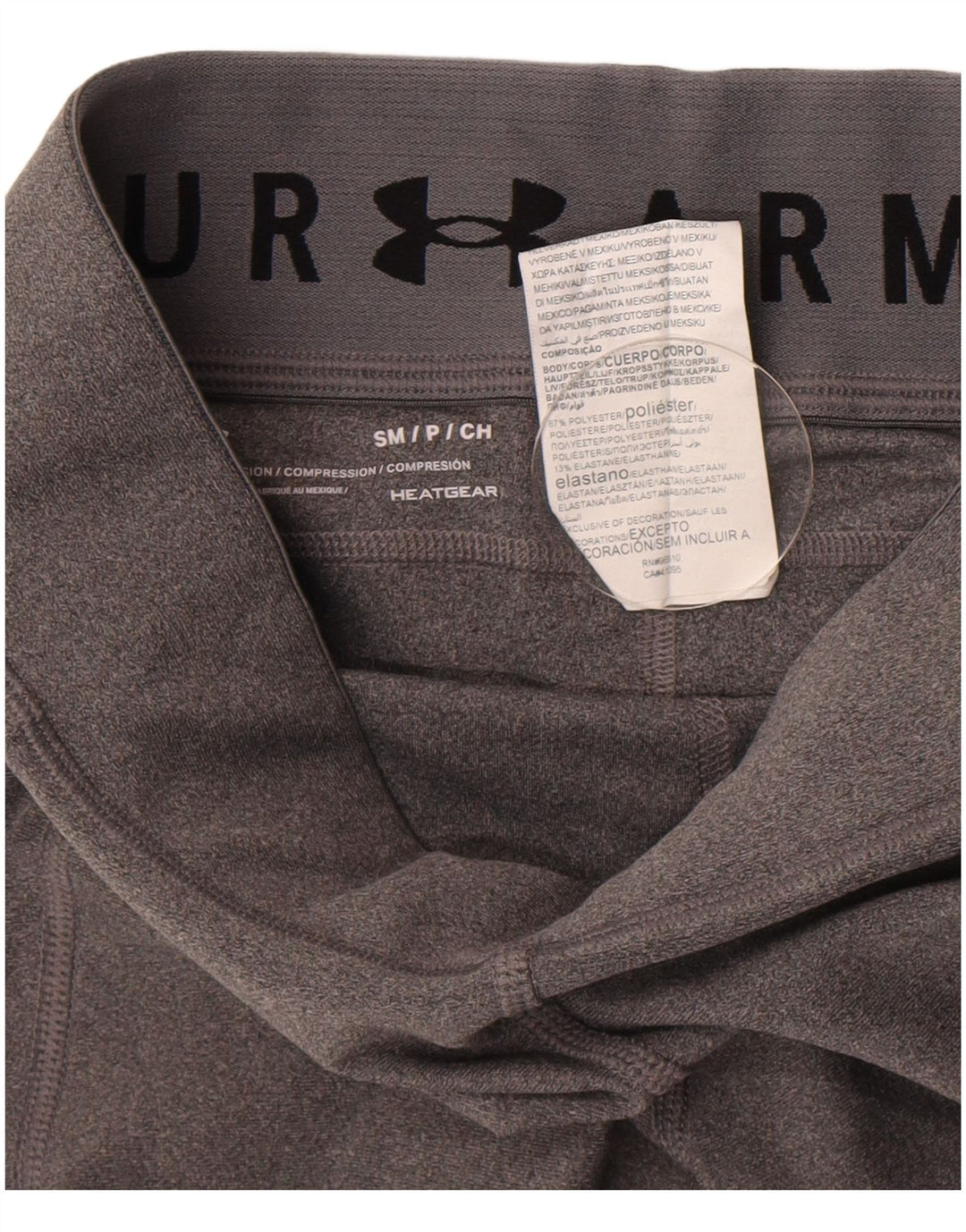 Under Armour Legging Capri Femme UK 10 Petit Gris Polyester
