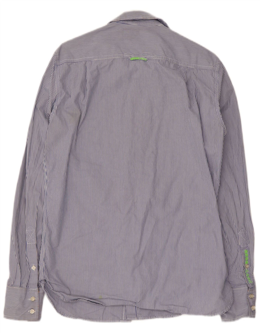 Superdry Chemise Homme Bleu Moyen En Coton À Fines Rayures