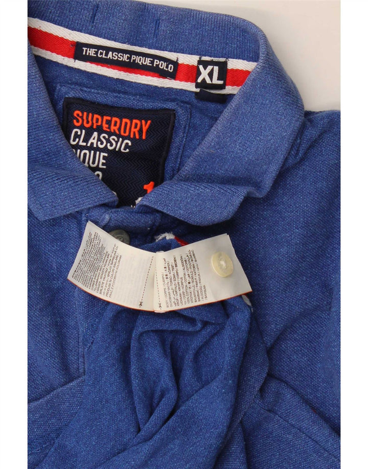 Superdry Polo Homme XL Bleu Coton