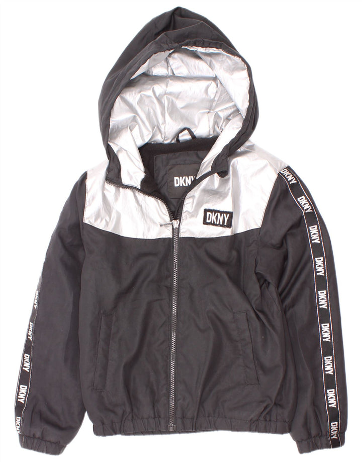 Dkny Veste coupe-vent graphique pour garçon 7-8 ans Petit colorblock noir