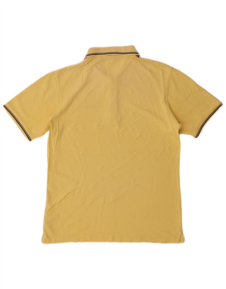 Reebok Polo Homme Small Jaune Rayé Coton