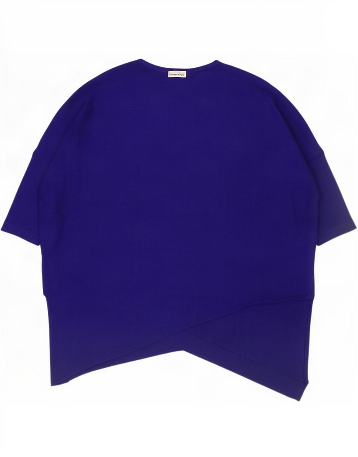 Phase Eight Haut asymétrique surdimensionné pour femme UK 44 Bleu marine moyen