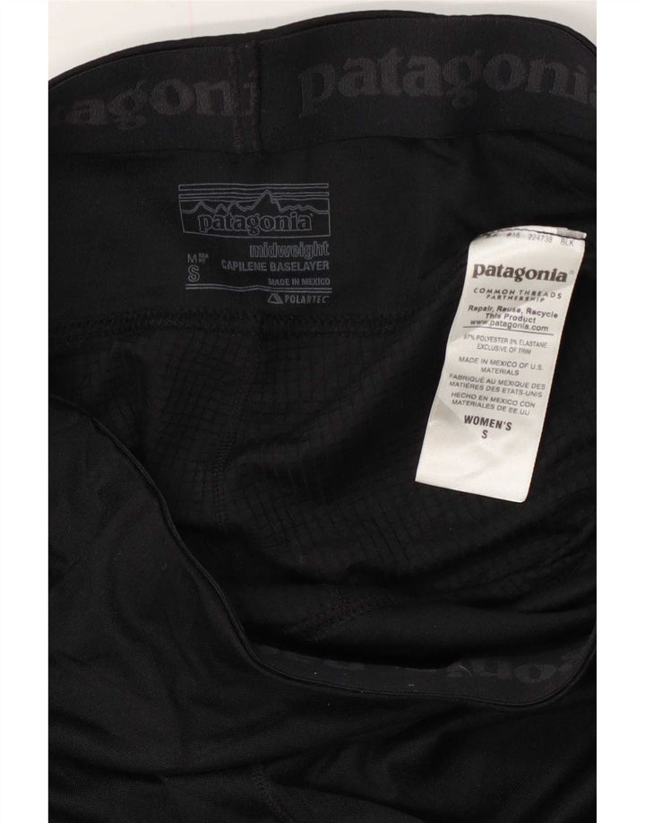 Patagonia Leggings Femme UK 10 Petit Noir Polyester
