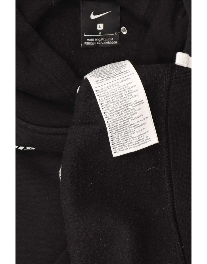 Nike Pull à capuche graphique pour homme Grand coton noir