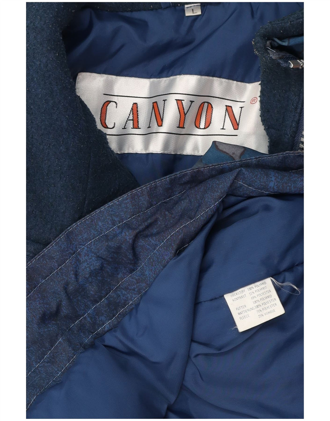 CANYON Veste coupe-vent pour homme UK 40 Large Bleu Géométrique