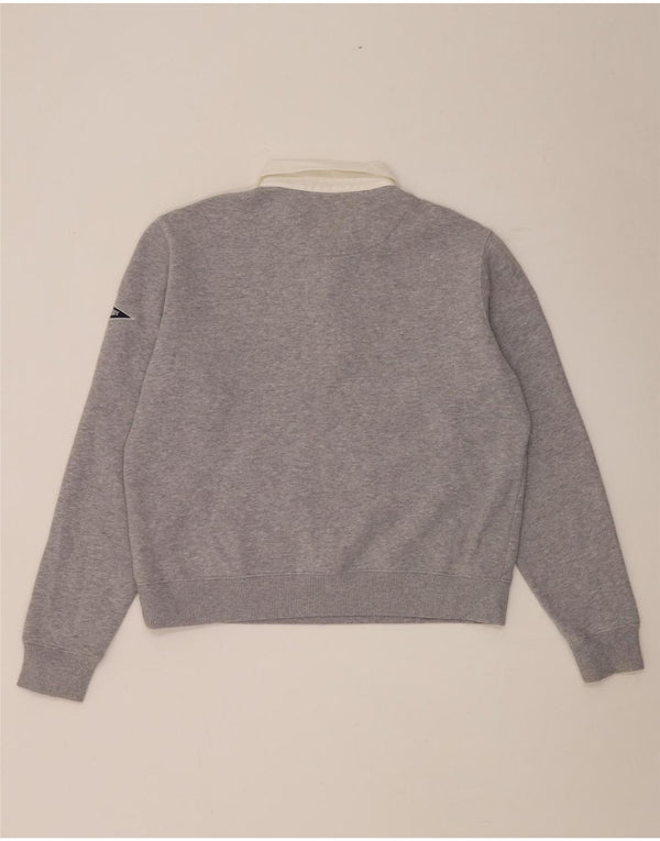 Superdry Sweat-shirt surdimensionné à col polo pour femme UK 12 Gris moyen
