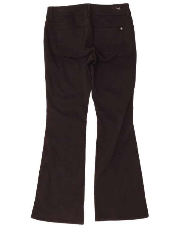 PEPE Jeans Femme Pimlico Taille Mi-Haute Évasée W28 L30 Coton Noir