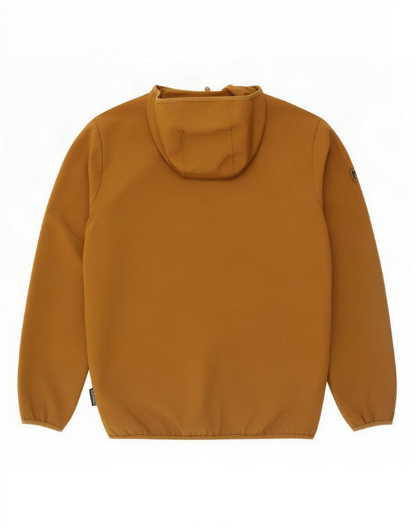 Jack Wolfskin Veste coupe-vent à capuche pour homme UK 36/38 Marron moyen