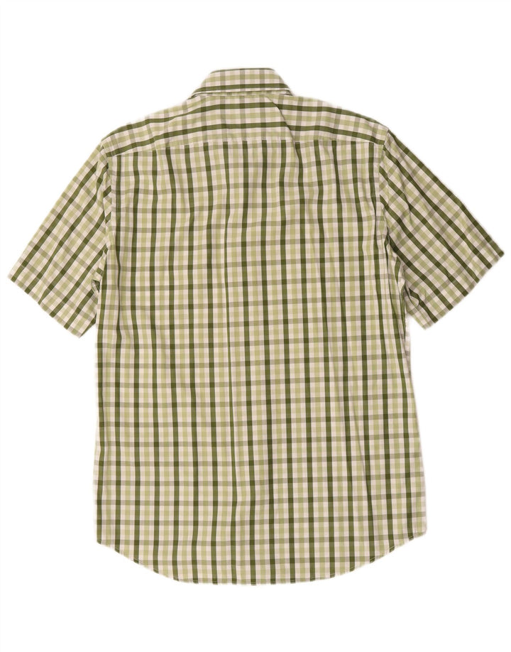 Hugo Boss Chemise à manches courtes pour homme Taille 40 15 3/4 Vichy vert moyen