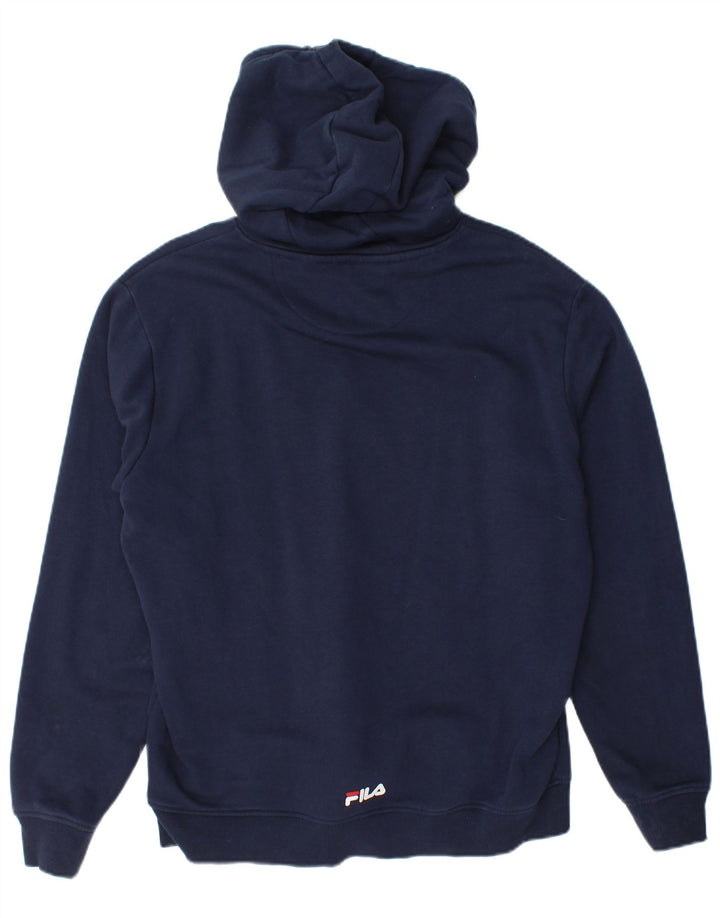 Fila Pull à Capuche Graphique Homme Bleu Marine Moyen Coton
