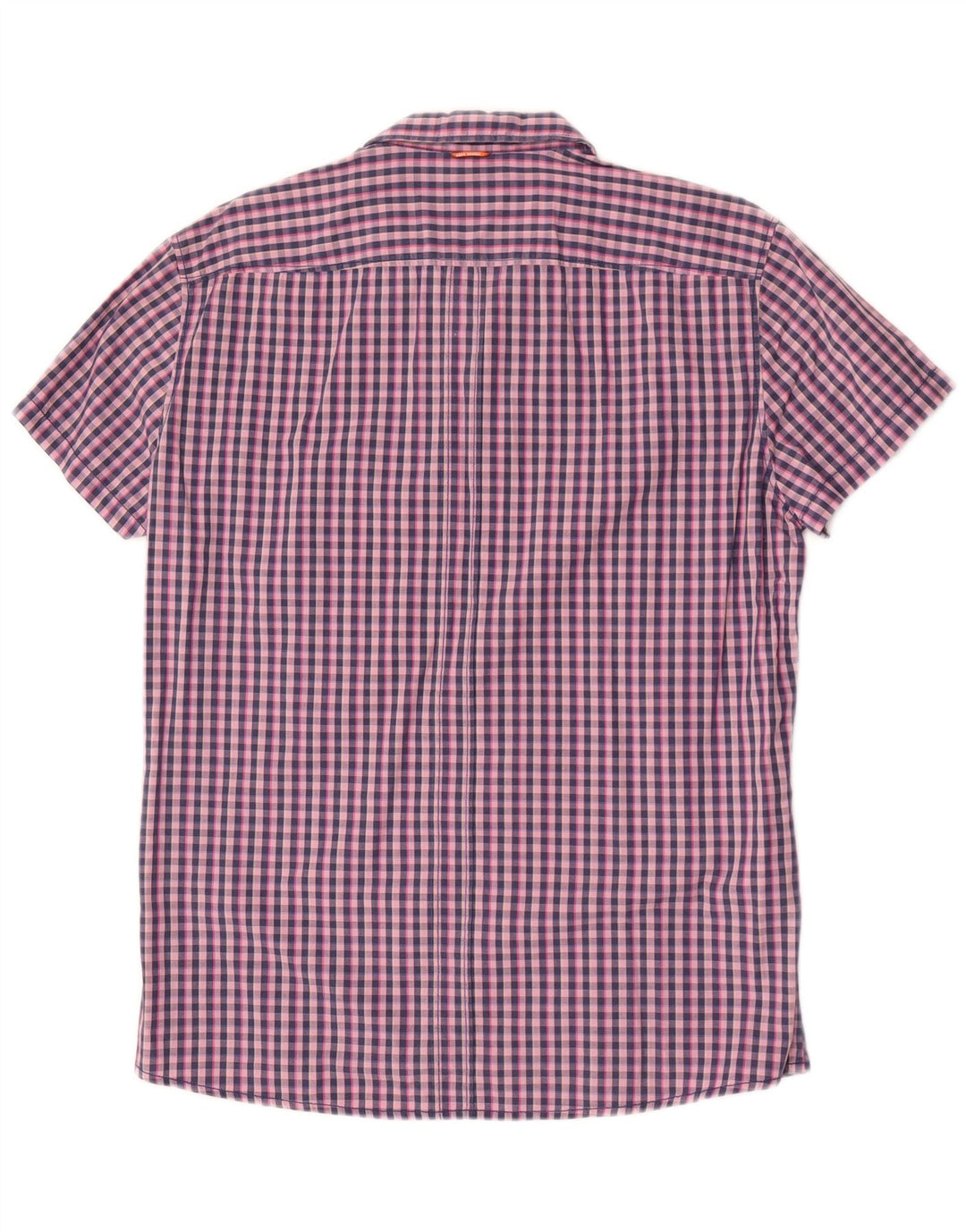 Hugo Boss Chemise à manches courtes pour hommes, grand vichy rose