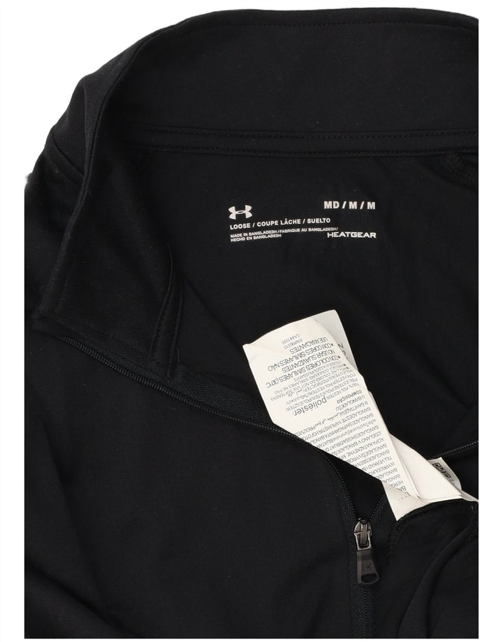 Under Armour Haut de Survêtement Heat Gear Zip Neck Homme Noir Moyen