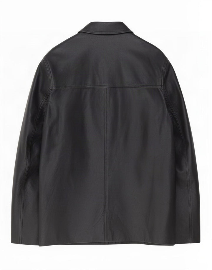 veste en cuir homme vintage UK 40 Grand Noir
