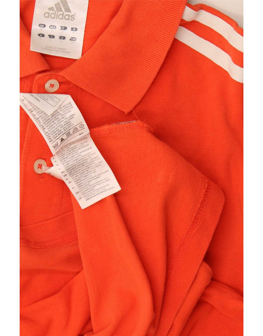 Adidas Polo Homme Petit Orange Coton