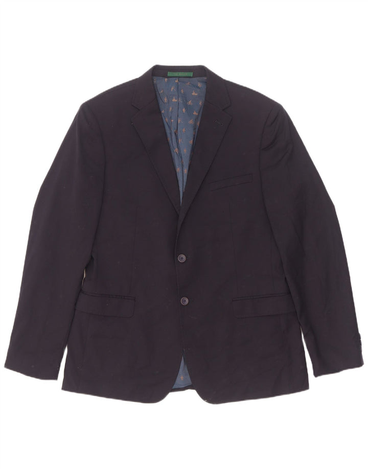 Ted Baker Veste blazer à 2 boutons pour homme Coupe moderne Taille 42 XL Bleu marine Laine