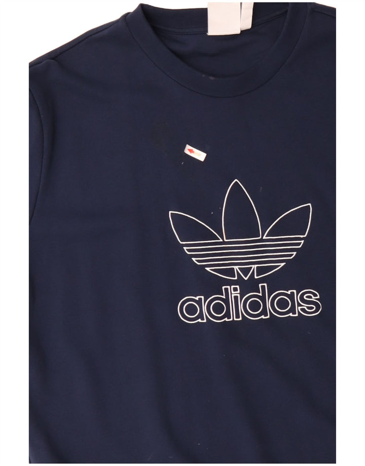 ADIDAS Sweat-shirt graphique pour homme XL en coton bleu marine