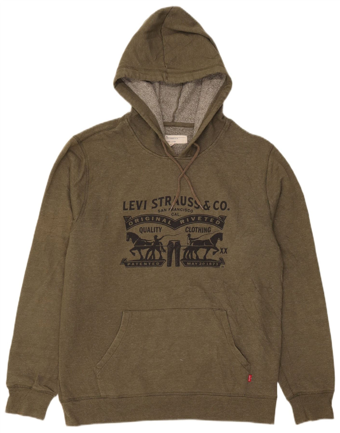 Levi's Pull à Capuche Graphic Homme Kaki Coton Moyen