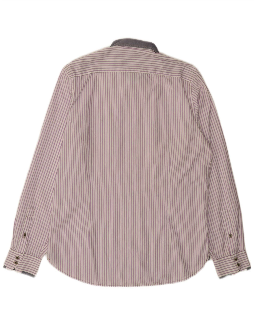 Ted Baker Chemise homme Taille 4 Grand coton à fines rayures violet