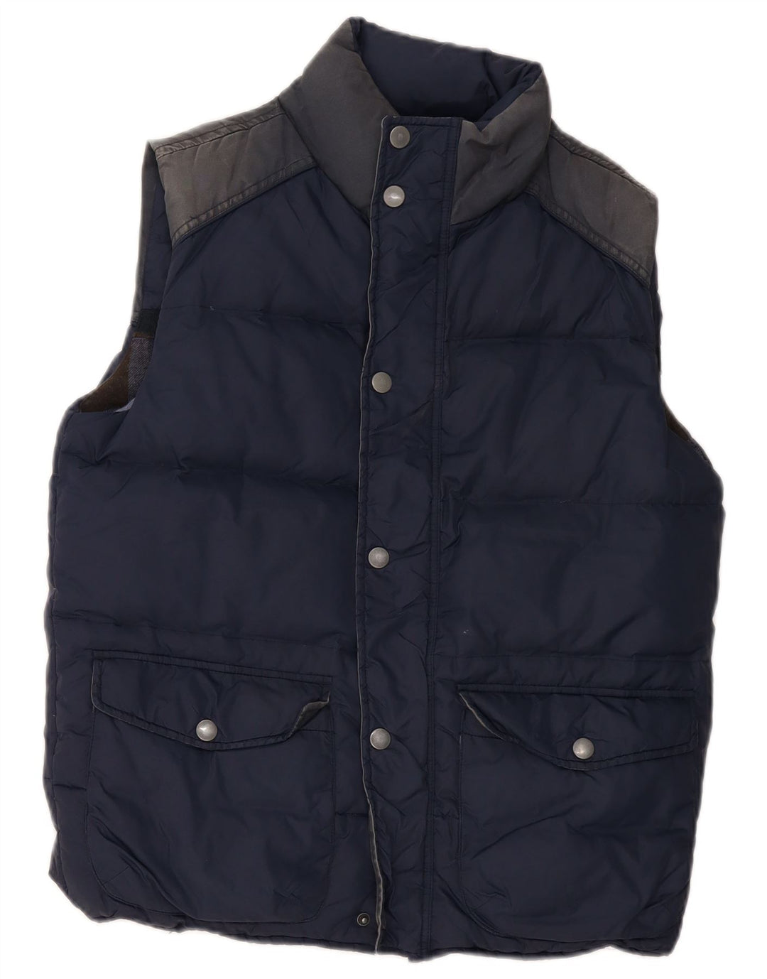 FAT FACE Gilet rembourré pour homme UK 38 Medium Bleu Marine Colorblock Nylon