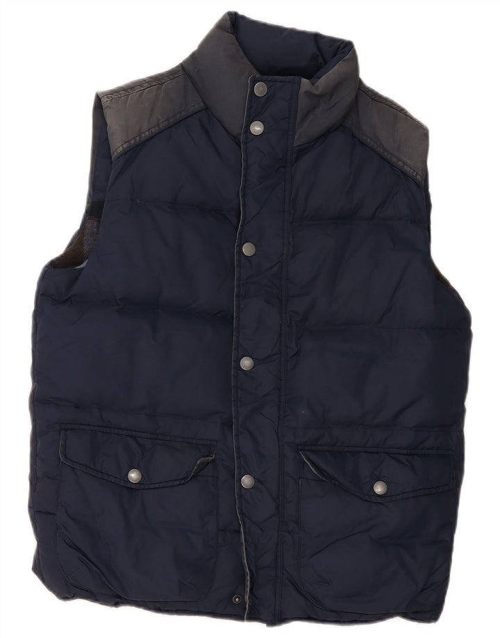FAT FACE Gilet rembourré pour homme UK 38 Medium Bleu Marine Colorblock Nylon