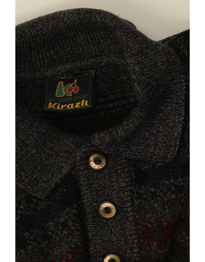 Polo Homme Vintage XL Gris Fair Isle