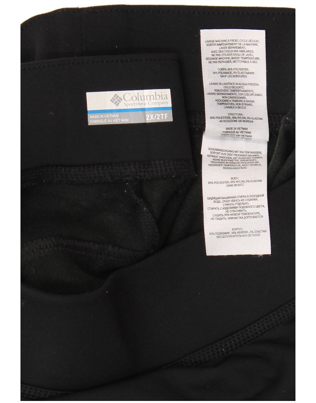COLUMBIA Pantalon de survêtement pour femme UK 20 2XL Noir Polyester