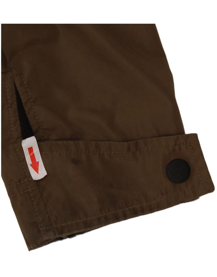Superdry Veste de pluie à capuche pour femme UK 14 Large Kaki Polyester