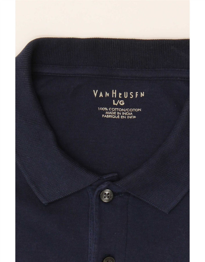 Van Heusen Polo Homme Grand Bleu Marine Coton