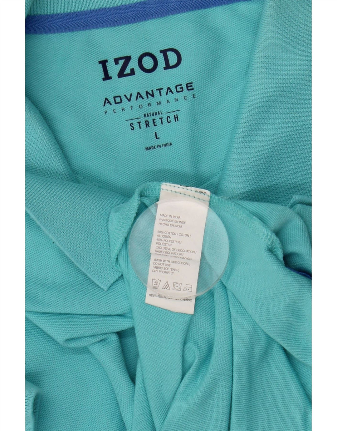 IZOD Polo Homme Grand Coton Turquoise