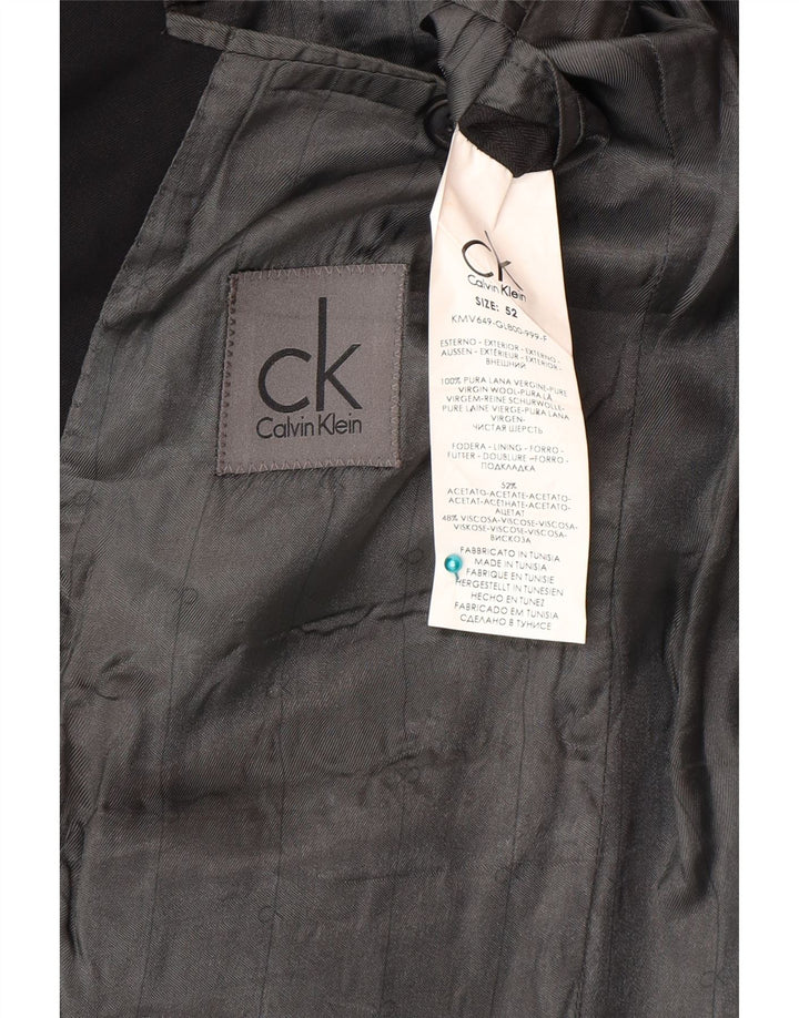 Calvin Klein Veste blazer à 2 boutons pour homme IT 52 XL Laine vierge noire