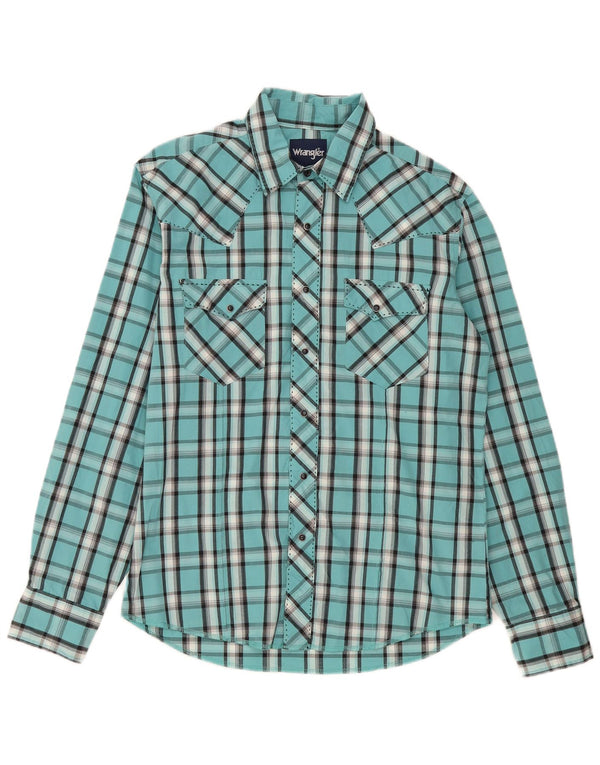 Wrangler Chemise Homme Medium Turquoise Check Coton