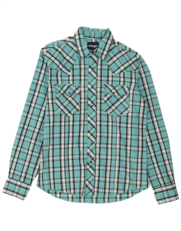 Wrangler Chemise Homme Medium Turquoise Check Coton