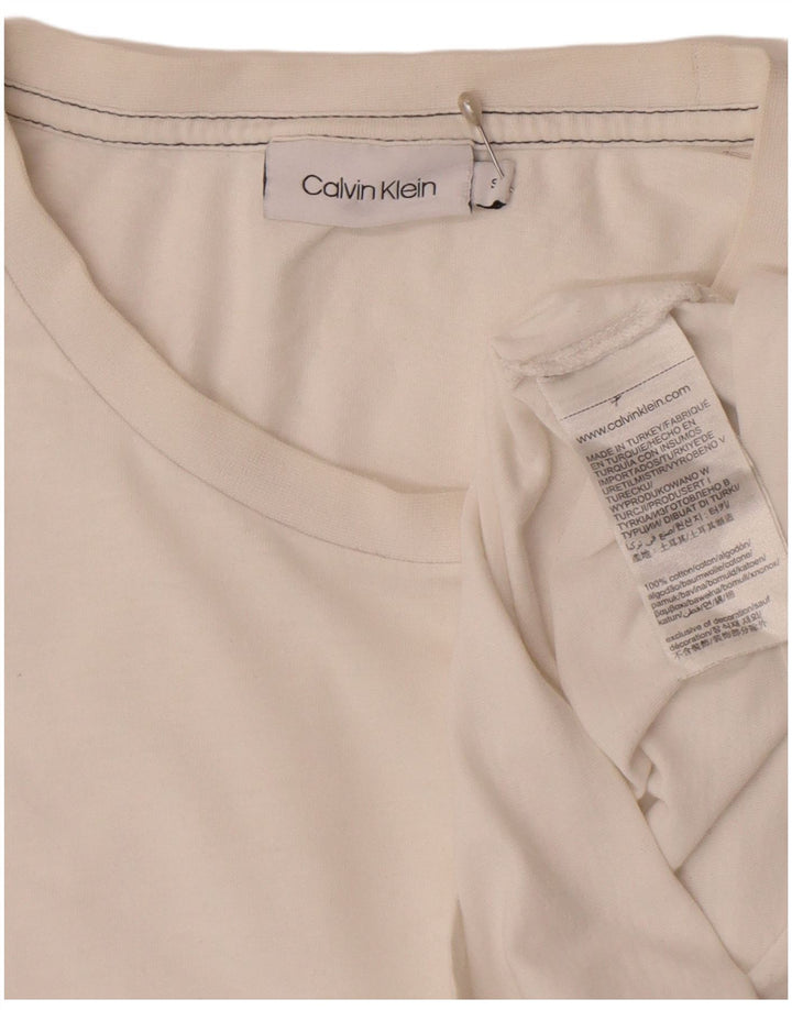 Calvin Klein T-Shirt Homme Petit Blanc Coton