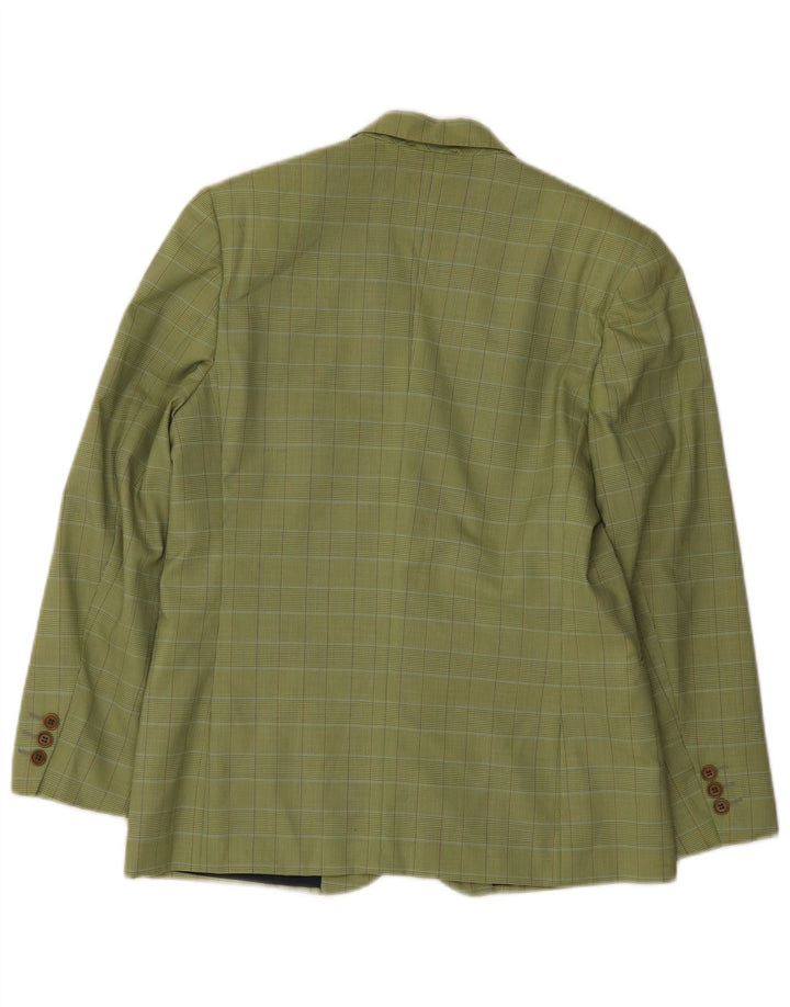 Norton & Wilson Veste blazer à 2 boutons pour femme IT 46 Grand carreaux verts