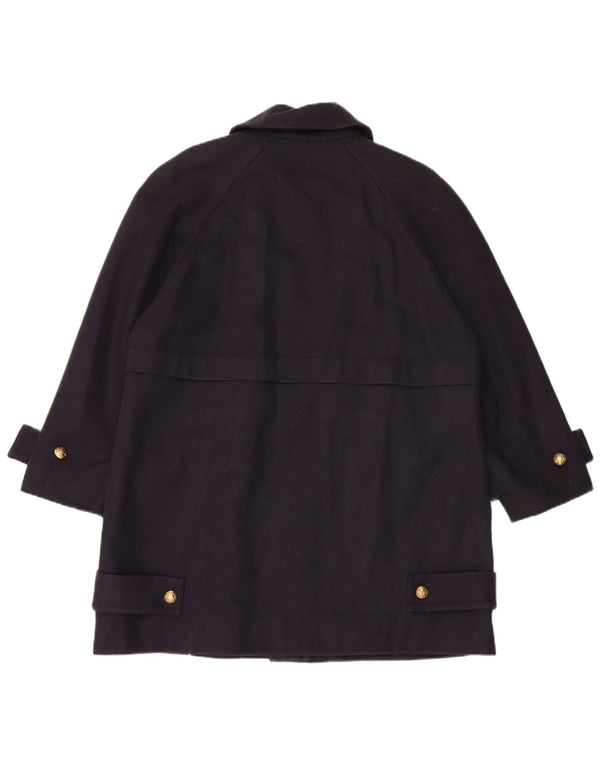 Aquascutum Manteau surdimensionné pour femme UK 16 Grande laine bleu marine