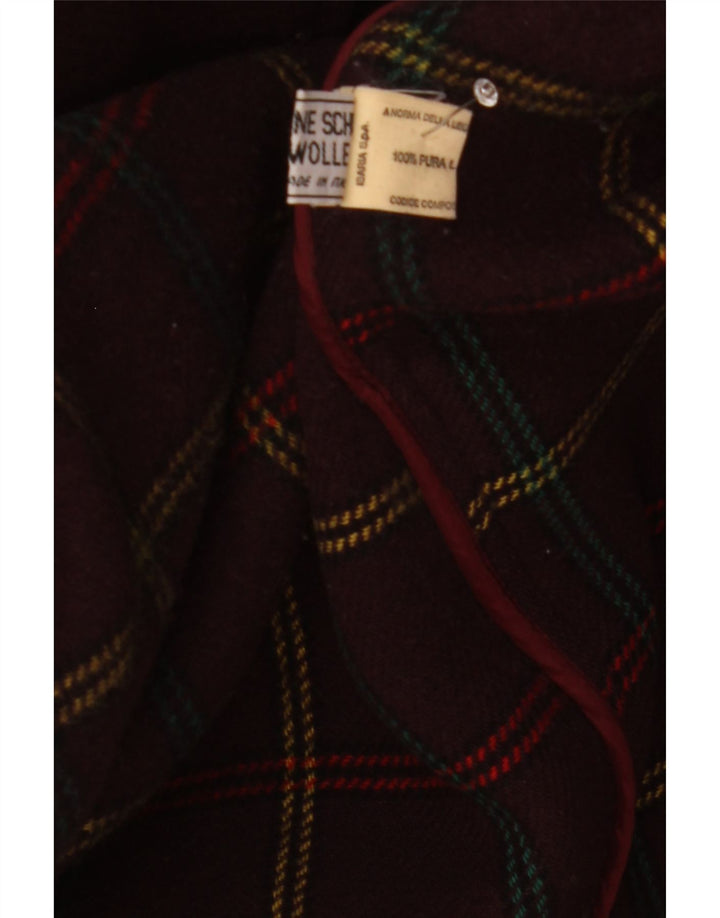 Merlet Duffle Coat à capuche pour homme EU 46 Petite laine vierge bordeaux