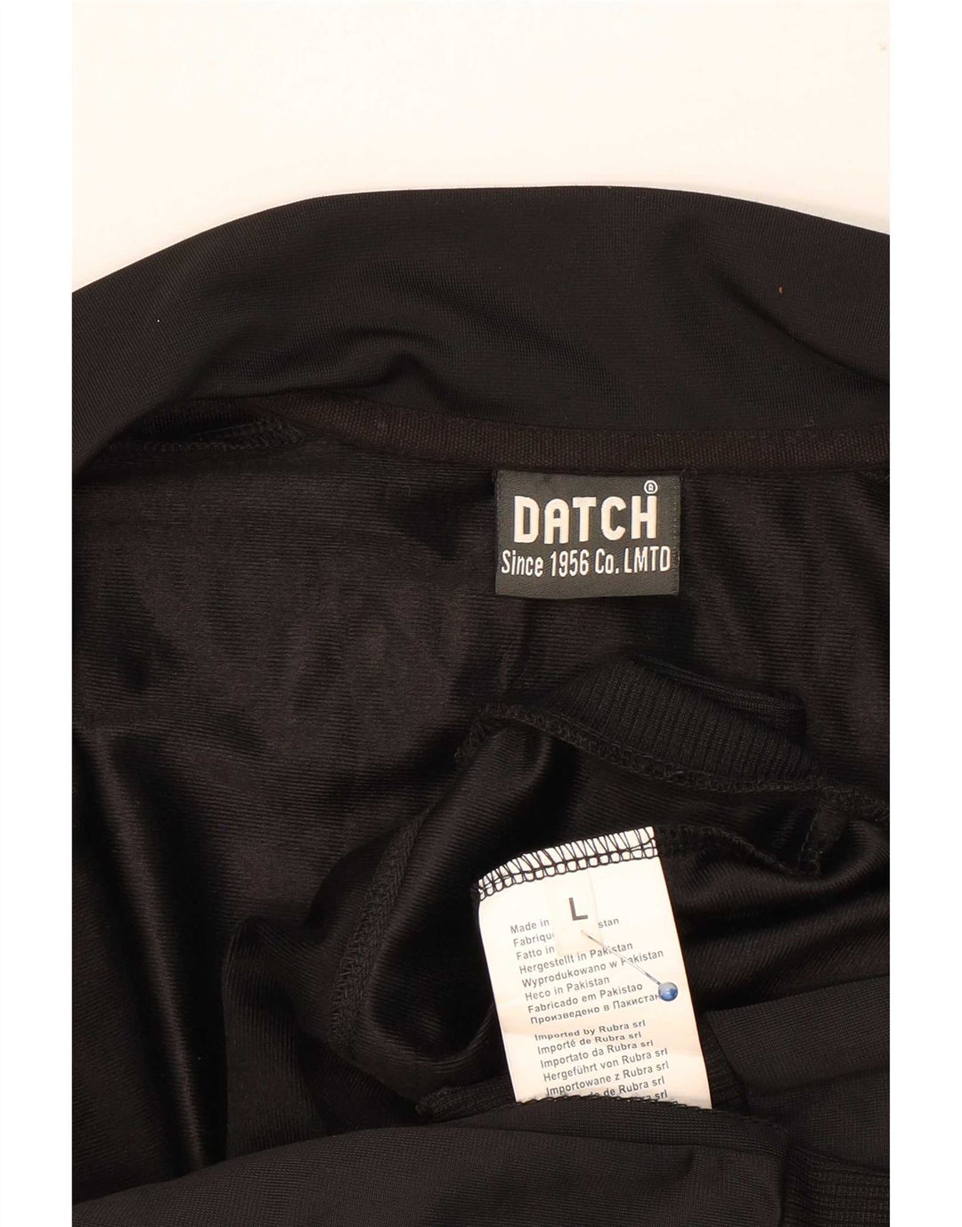 Datch Veste de survêtement graphique pour homme Taille L en polyester noir