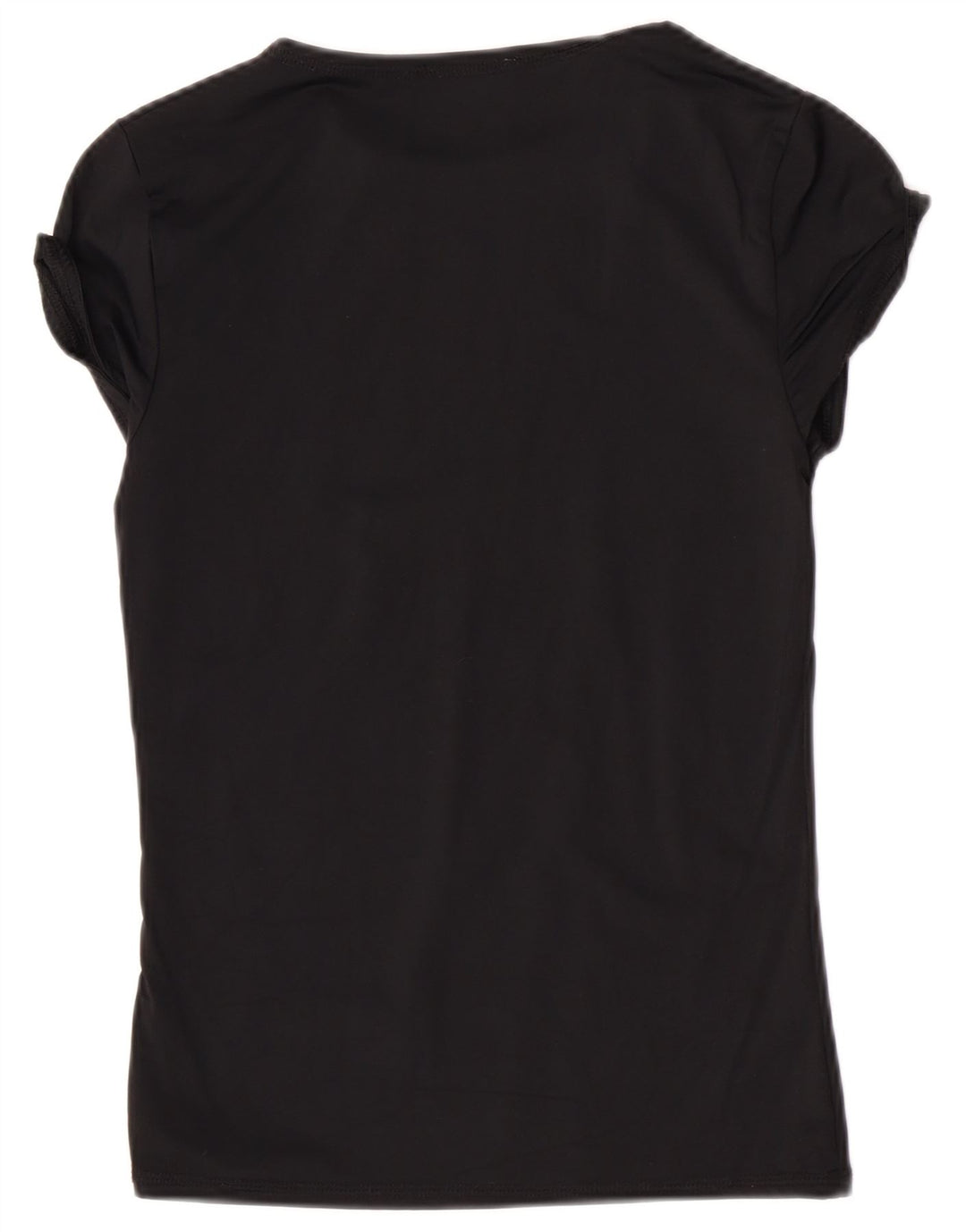 Zara Femme T-Shirt Top UK 12 Moyen Noir