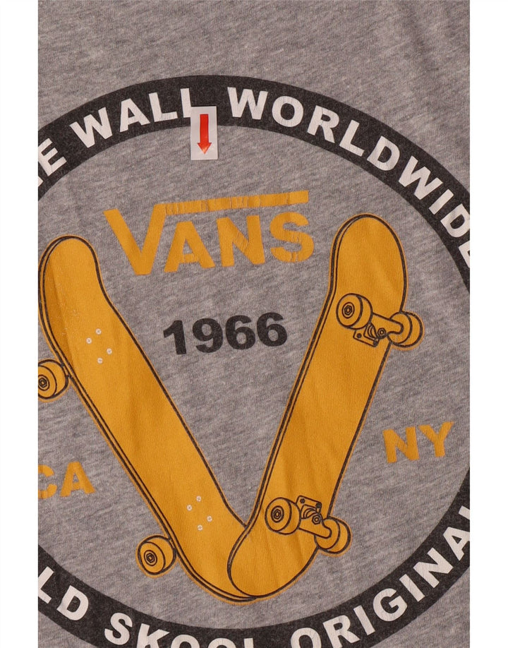 Vans T-shirt graphique coupe classique pour garçon 12-13 ans Grand gris coton