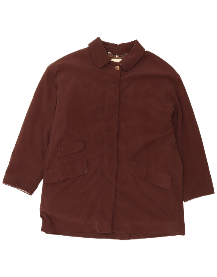 Aquascutum Manteau surdimensionné Gore-Tex pour femme UK 14 Marron moyen Polyester