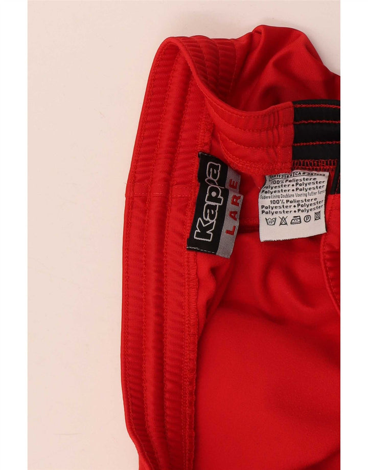 Kappa Pantalon de Survêtement Homme Large Rouge Colorblock Polyester
