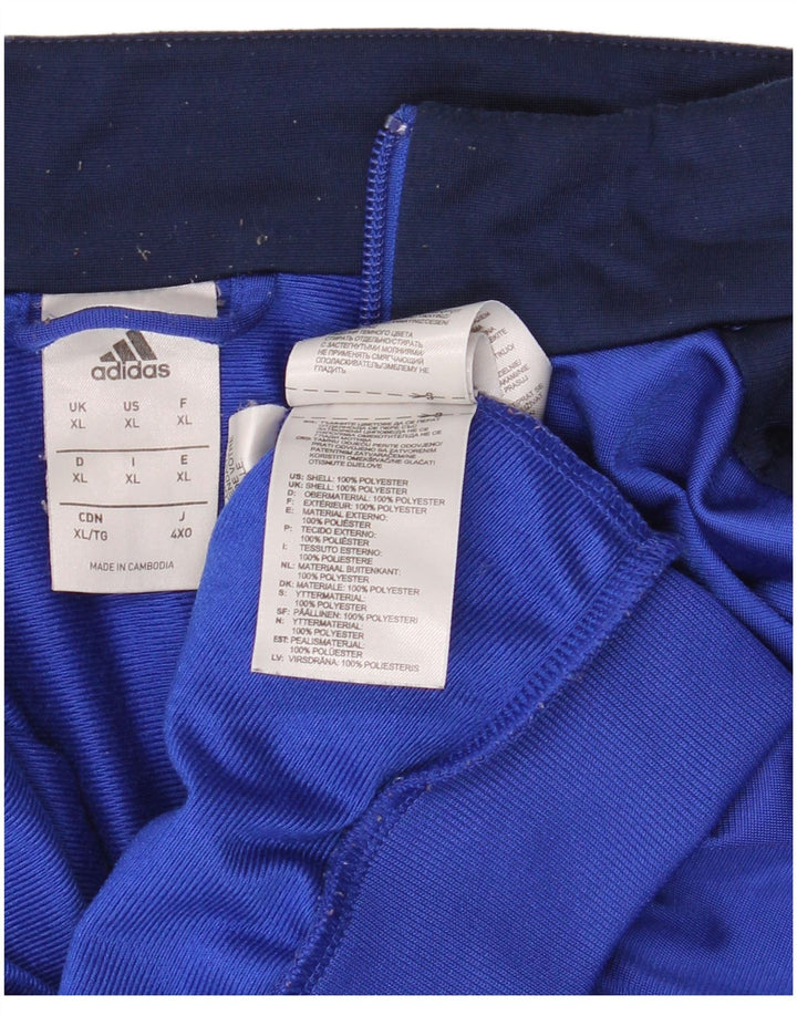 Adidas Veste de survêtement pour homme XL Bleu Colorblock Polyester