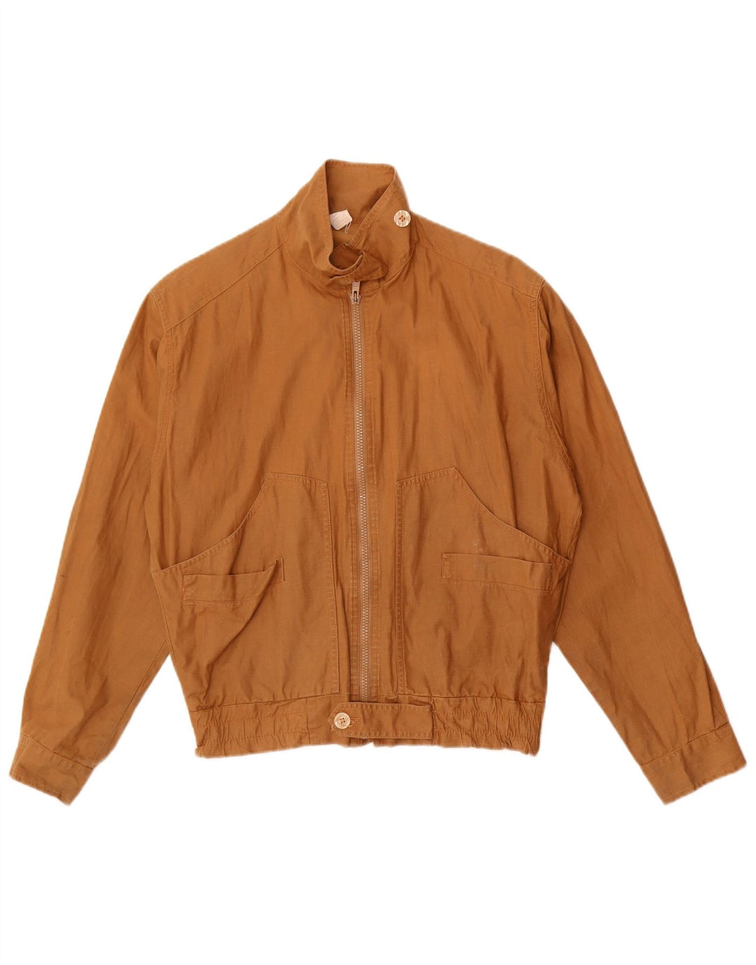 Veste Bomber Femme Vintage IT 44 Marron Moyen
