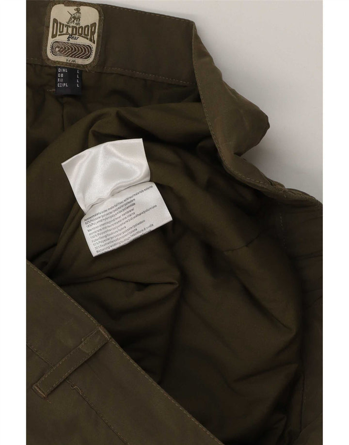TCM Pantalon coupe-vent droit cargo pour homme Large W36 L30 Kaki Polyester