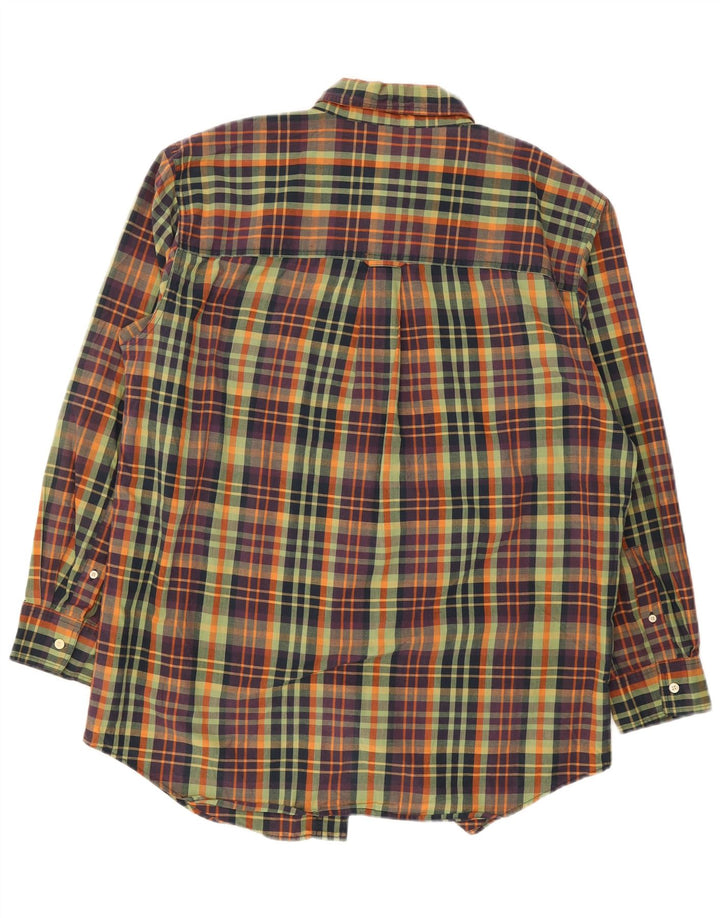 Chaps Chemise Homme Facile d'entretien Grand Carreau Vert Coton