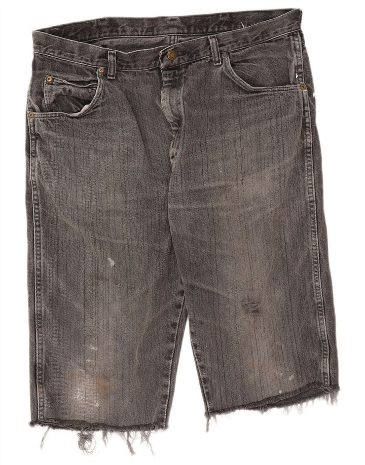 WRANGLER Short en Jean Homme W38 XL Gris Coton