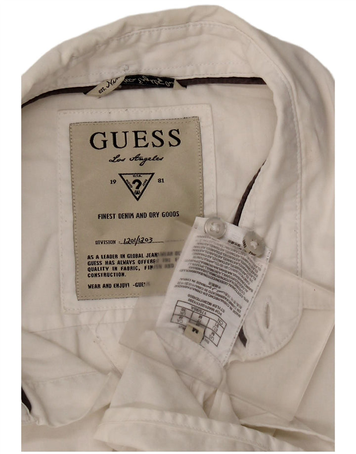 Guess Chemise Homme Coton Blanc Moyen